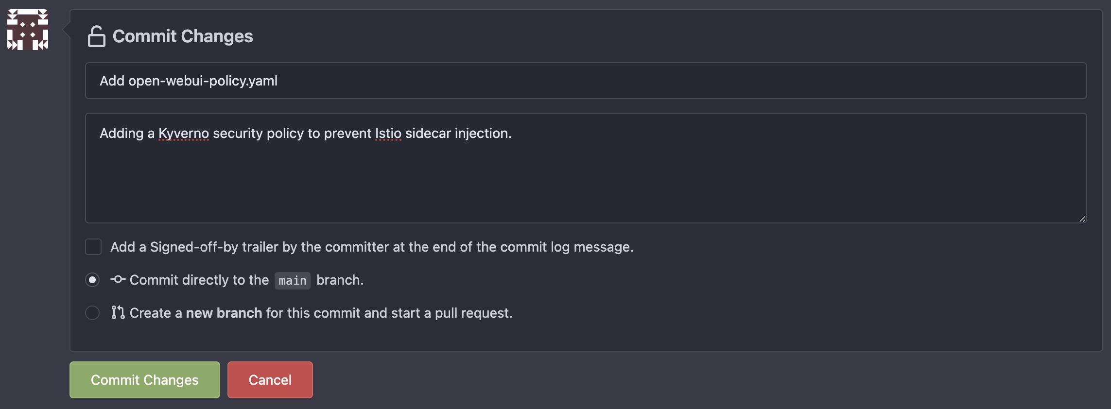 Add Open WebUI Policy Add Open WebUI Policy